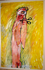 Robert Kruzdlo abstrakte Komposition Figur ähnlich J.Meese Mixed Media