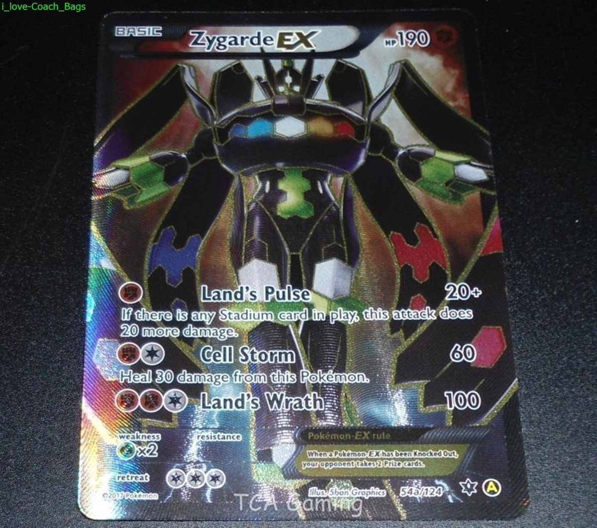 Zygarde EX 54a/124 Fates Collide Alternate Full Art Promo NM Zygarde EX 54a/124 Fates Collide Alternate Full Art Promo NM
