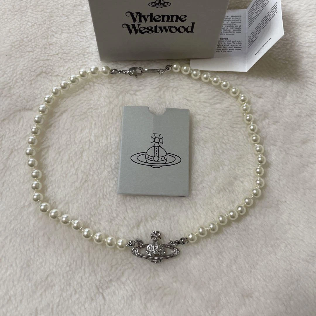 Real vivienne westwood necklace pearl deals