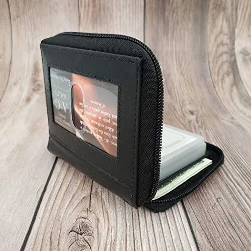 Cartera de cuero con cremallera para hombre con inserciones Foto 4 de 4