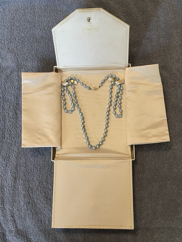 Blue Cultured Pearls-Baroque necklace. Knotted, 29”  14K Gold Clasp.  REDUCED $$