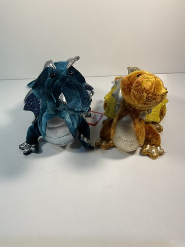 Pair Of Douglas Cuddle Toy Dragons #728 B & 729 B , Plushies, New With Tags - Picture 3 of 21