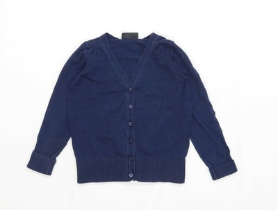 girls blue school cardigan