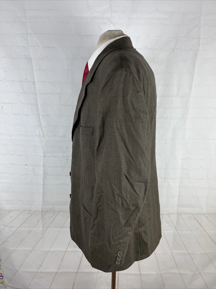 Pierre Cardin Men's Brown Solid Suit 46R 38X25 $495 - Image 4 of 4