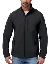 Free Country Men's Super Softshell 3-Layer Jacket Black Size XL NEW