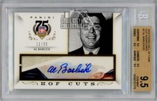 Al Barlick 2014 Panini Hall of Fame Cut Signatures Autograph Card 11/25 BGS 9.5