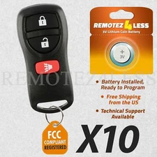 10 New 3btn Replacement Keyless Entry Remote Car Key Beeper Fob for Nissan