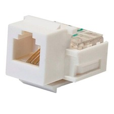 RJ-11 RJ-12 Keystone Jack Telephone/Phone Toolless Modular Wall Plate White