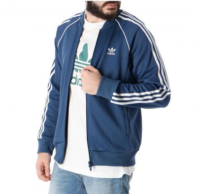 mens blue adidas track jacket