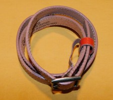 WOMEN'S GAP LIGHT BROWN/RED GENUINE LEATHER SLIM BELT SIZE XS/TP - 30/75cm..
