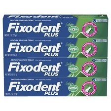 Fixodent Plus Scope Secure Denture Adhesive 2.0oz (Pack of 4)