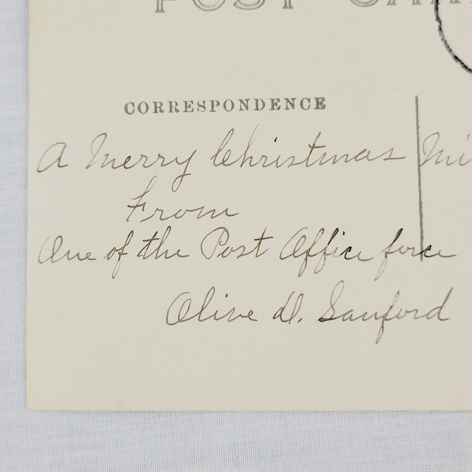 Rare 1909 RPPC Postcard Otego New York Post Office Otsego County NY