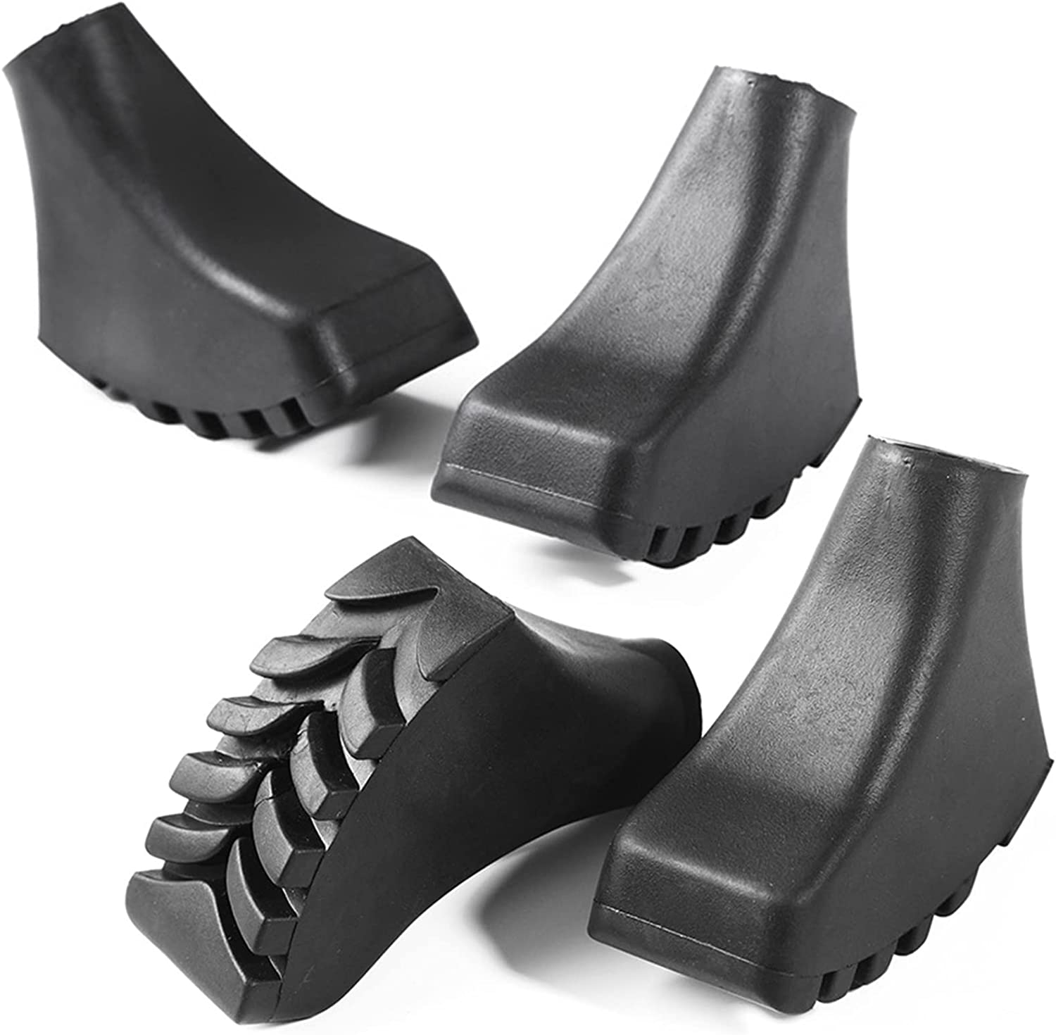 Rubber Trekking Pole Tips 4Pcs Walking Hiking Stick Tips Universal