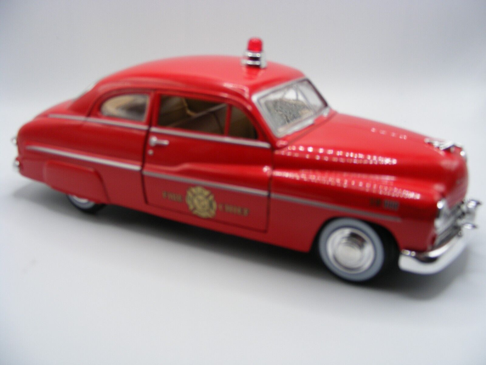 1949 Mercury Coupe Fire Chief Die Cast Car- 1:24 scale by Motor Max #76400