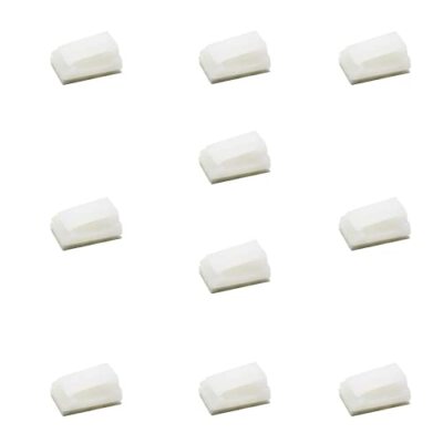 Fermacavo Adesivi In Silicone – 10 Pezzi, Clip Portacavi Riutilizzabili Per Scrivania E Casa - 3
