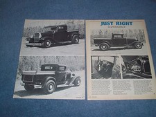 1930 Ford Pickup Chopped Top Hot Rod Vintage Article Just Right ---from 1976--