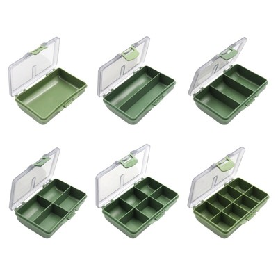 1-8 Compartment Small Storage Box Flying Fishing Tackle Box Fishing Spoon Box