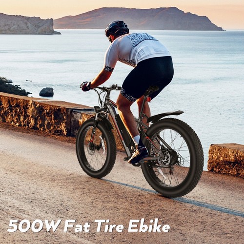 Electric Bike 26'' Fat Tire E-Bike/City Crisuer Bike/Mountain Bicycle Muiticolor - Picture 163 of 185