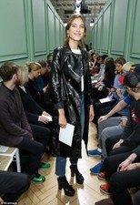 Iconic Alexa Chung M&s Belted Briggate Black Pvc Coat Mac Jacket Mac Uk 12