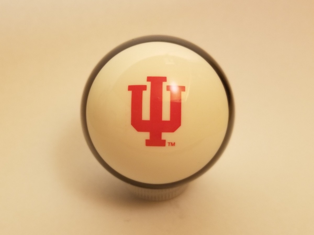 Indiana Hoosiers IU Shift Knob Billiard Pool Ball Threaded Gear Shifter  NCAA | eBay