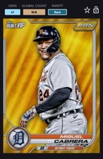 [DIGITAL CARD] TOPPS Bunt 2023 MIGUEL CABRERA VIP JANUARY GOLD BASE, DET TIGERS