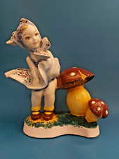 1930 CIA MANNA LENCI TORINO STYLE STATUINA FIGURINE COLPO DI VENTO BAMBINA ..
