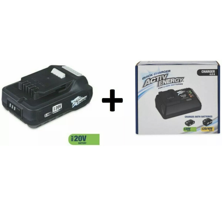 Ferrex Activ Energy 20v 2Ah Battery + 20V /40V Li-ion Charger For ...