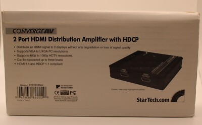 StarTech.com 2 Port HDMI Video Splitter and Signal Amplifier