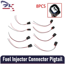 8Pcs Fuel Injector Connector Pigtail PT2160 For Dodge Ram 1500 Jeep Wrangler JK