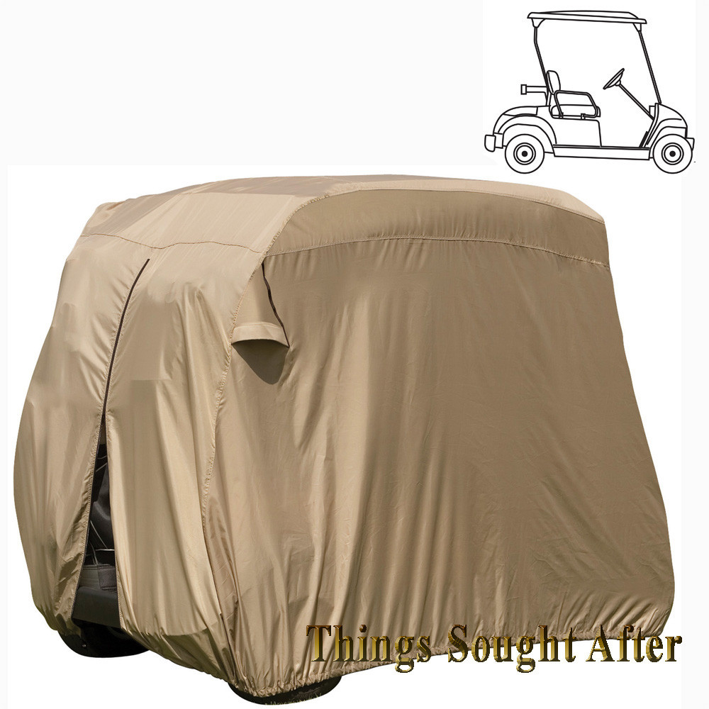 TAN GOLF CART STORAGE COVER 2-PERSON 60 IN ROOF E-Z-GO CLUB CAR YAMAHA Others
