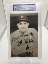 JOE McCARTHY: Autograph Postcard (PSA/DNA) 