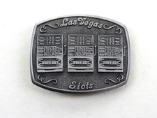 Vintage 80's 1982 Las Vegas Nevada  Slots  Gambling Ultra Ent Belt Buckle
