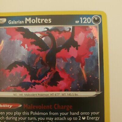 Pokemon TCG Galarian Moltres 93/203 Shiny Holo Rare Evolving Skies Mint