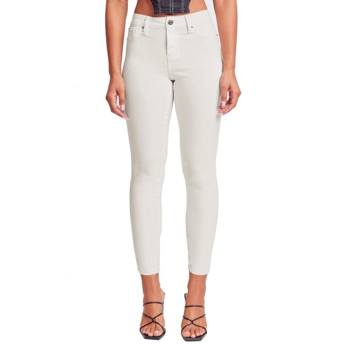YMI Women's Hyper Stretch Mid-Rise 5 Pocket Slim Fit Skinny Jeans - 第 120/122 張圖片
