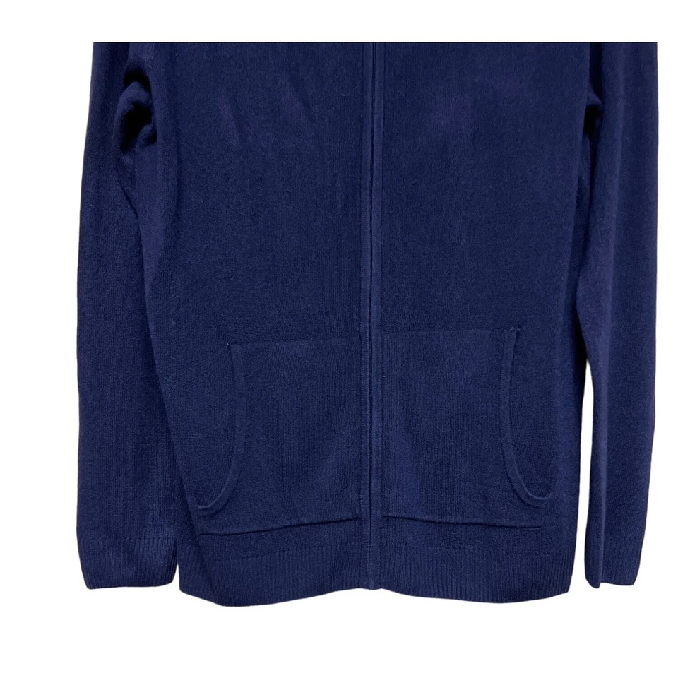 ¡NUEVO! Sudadera con capucha Wendy Williams azul cremallera completa para mujer talla grande Foto 2 de 4