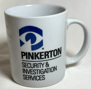Vintage Pinkerton Security and Investigation Services Ceramic 12 oz Coffee Mug