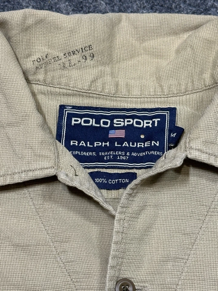 Vintage 90s Polo Sport Ralph Lauren Sportsman Utility Popover Shirt - Image 3 of 4
