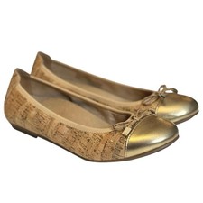 NIB Vionic Flats - Spark Minna Ballet Flat in Gold Cork - 8