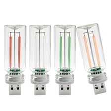 4 PCS USB Car Night Light,Touch Dimmable Mini LED 1Red 1Blue 1Green 1Purple