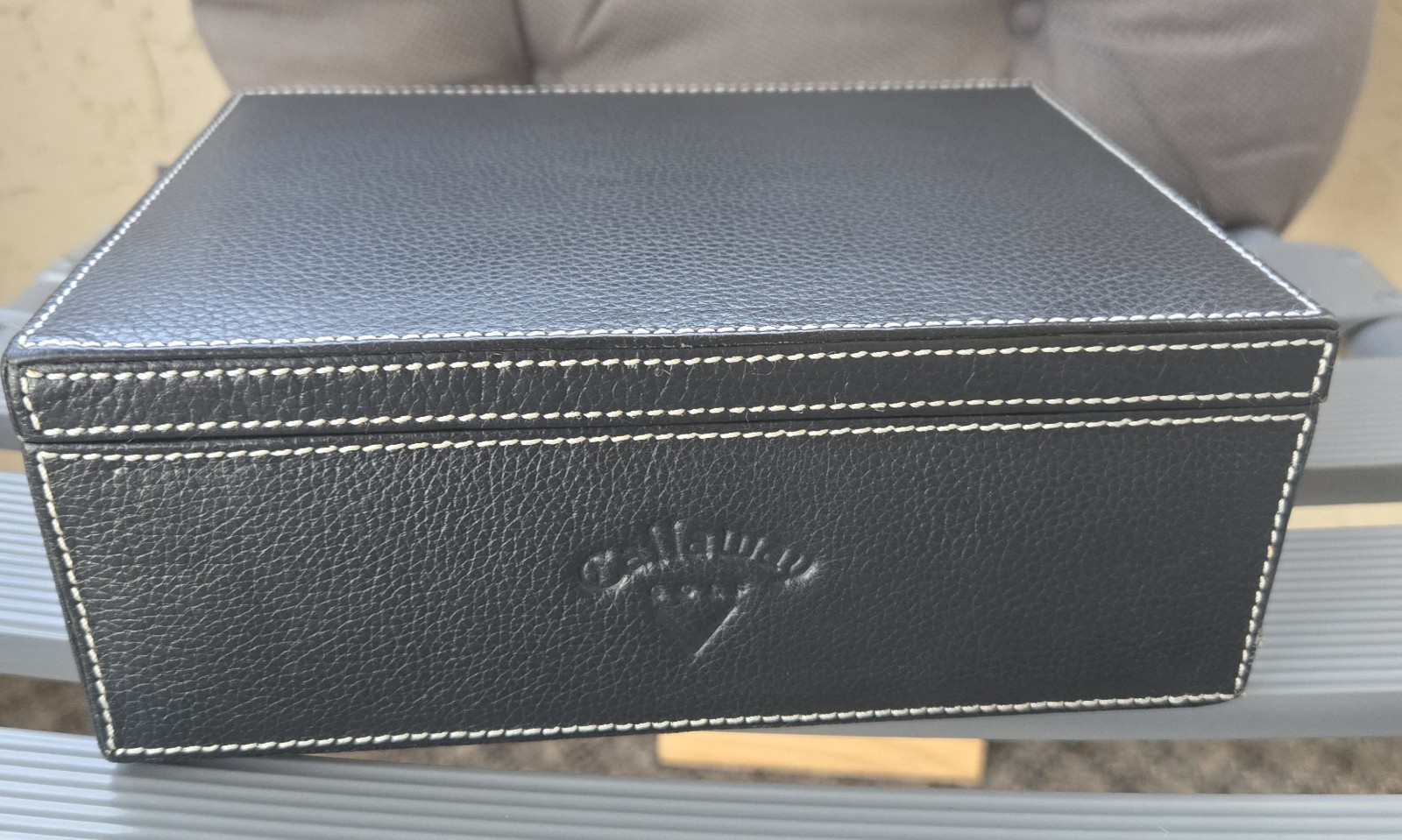 Callaway Black Leather Golf Storage Box for Accessories Orga