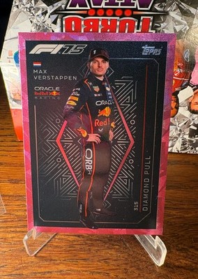 Topps Turbo Attax 2025 Max Verstappen Diamond Pull 315 Pink Parallel F1 Red Bull