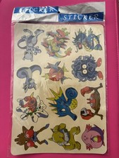 Vintage 90  s/Y2K Pok mon Glossy Sticker Sheet.