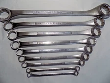 9 Pc. USA Craftsman 3/8"-1 1/2" Offset Box Wrench Set-Clean-2 Etched