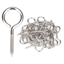 Eye Screws, 30Pcs 1.57 Inch Long, 304 Stainless Steel Screw Hooks, Rust-Resistan