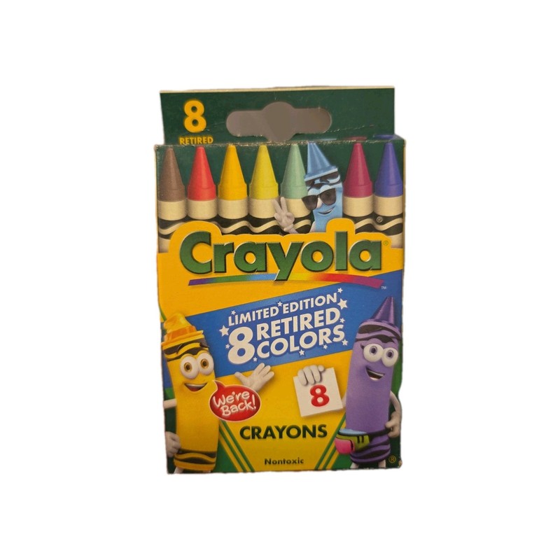 Pack of 8 Retired Crayola Crayons Limited Edition