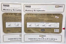 Lot 2 Packs Pioneer RMW-5 12 x12 Memory Book Scrapbook Refill 20 Pages 10 Sheets