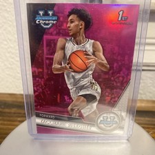 2023-24 Bowman University Chrome - Zaccharie Risacher #9 Pink Refractor (RC)