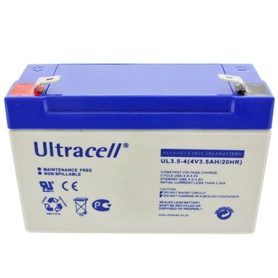 Ultracell UL3.5-4 4 Volt Akku 3500mAh, passend für Sonnenschein A504/3.5S, 4,8mm