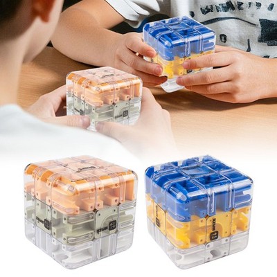 Large 3D Labyrinth Puzzle Maze Cube - Engaging Brain Teaser Toy, Improve Spatial
