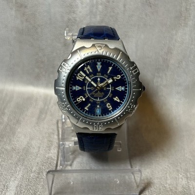 Vtg Swatch Irony SUPERBLU Scuba YDS4000 Silver 36mm Rare Swiss - New Battery